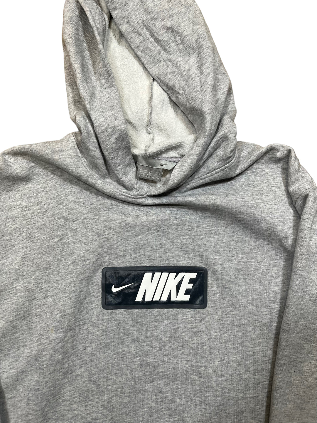 Nike 00s Grey Hooded Sweatshirt