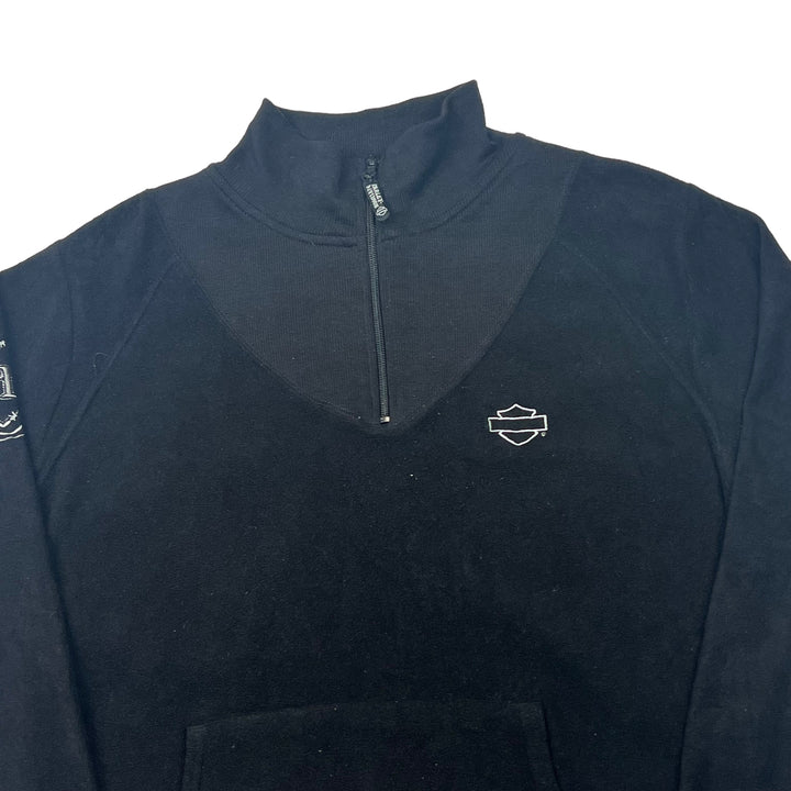 Harley Davidson Black Quarter Zip Fleece