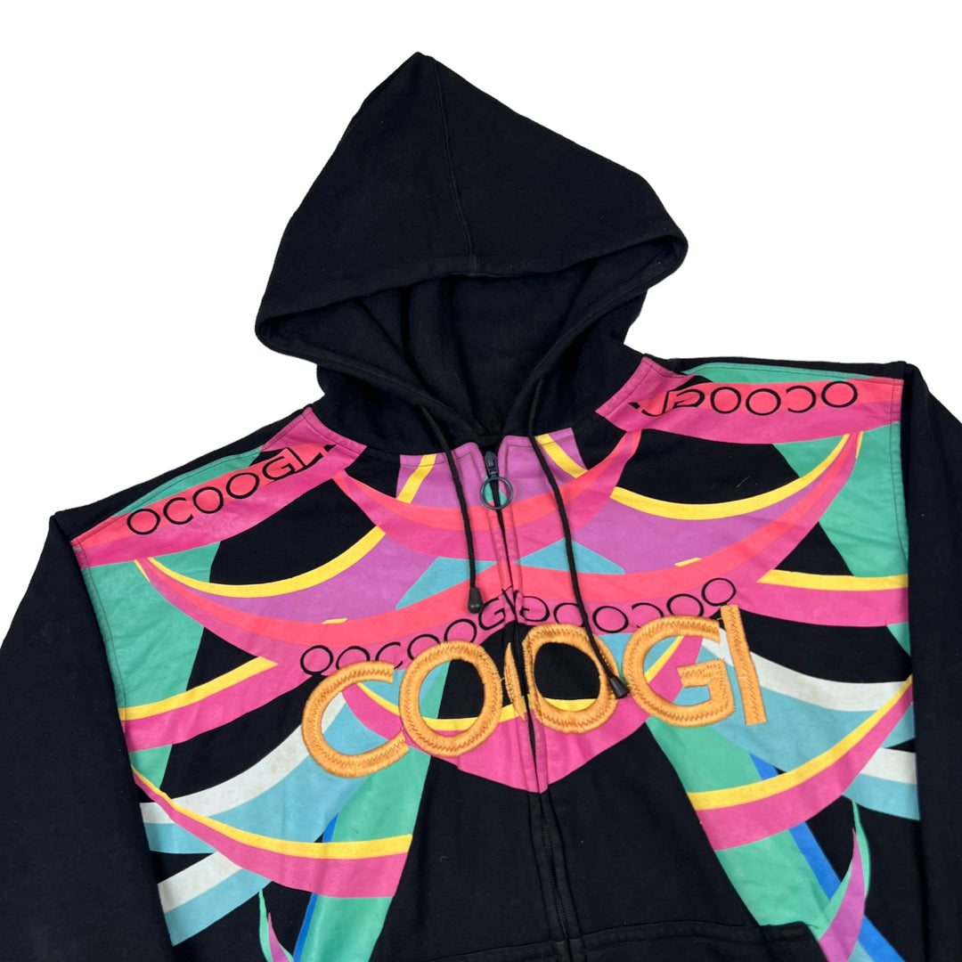 Coogi Black Zip Up Hooded Sweatshirt