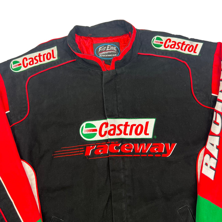 NASCAR Black Castrol Raceway Racing Jacket