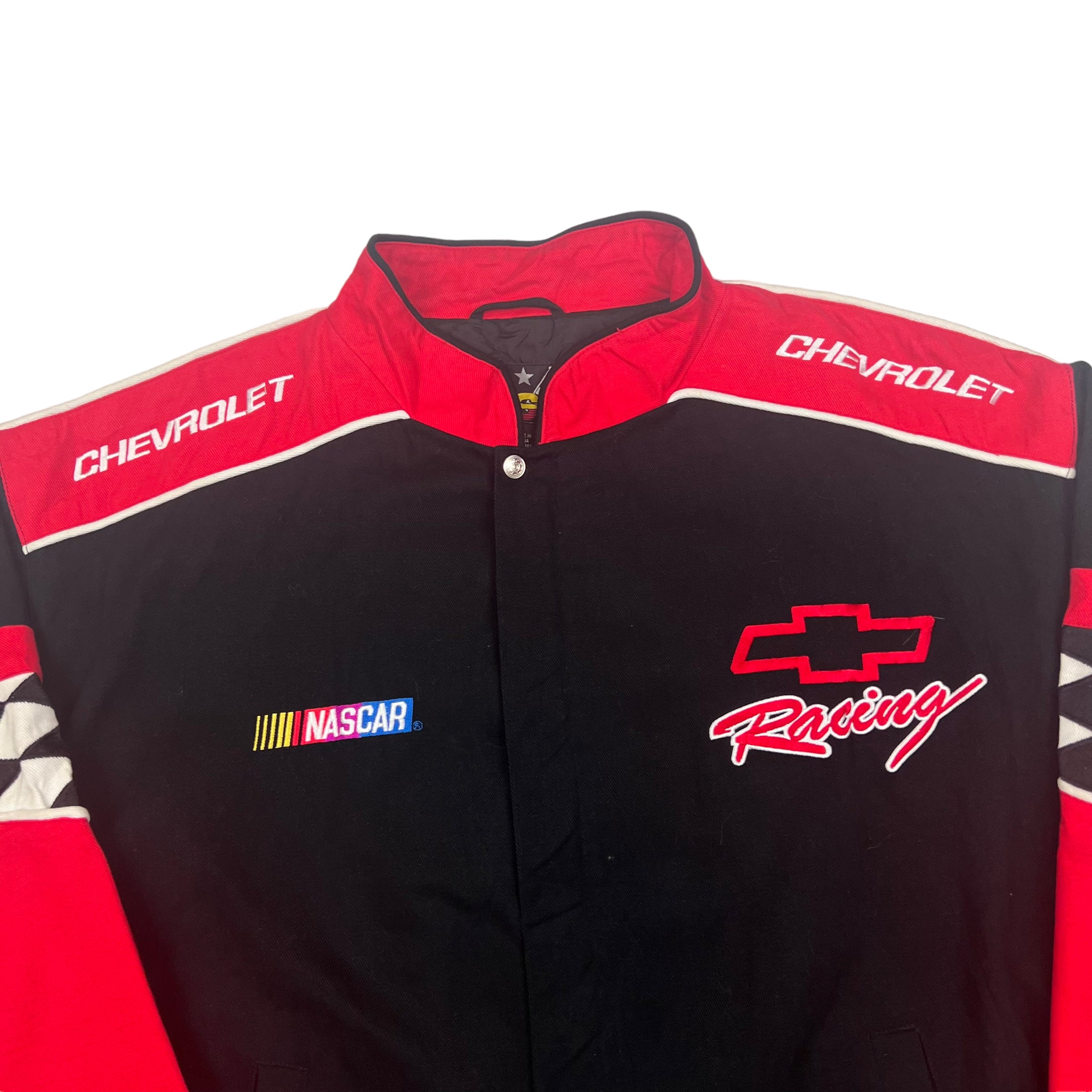 Nascar Chevrolet Racing Champions Vintage Black Red Jacket Coat outlet Men’s Large