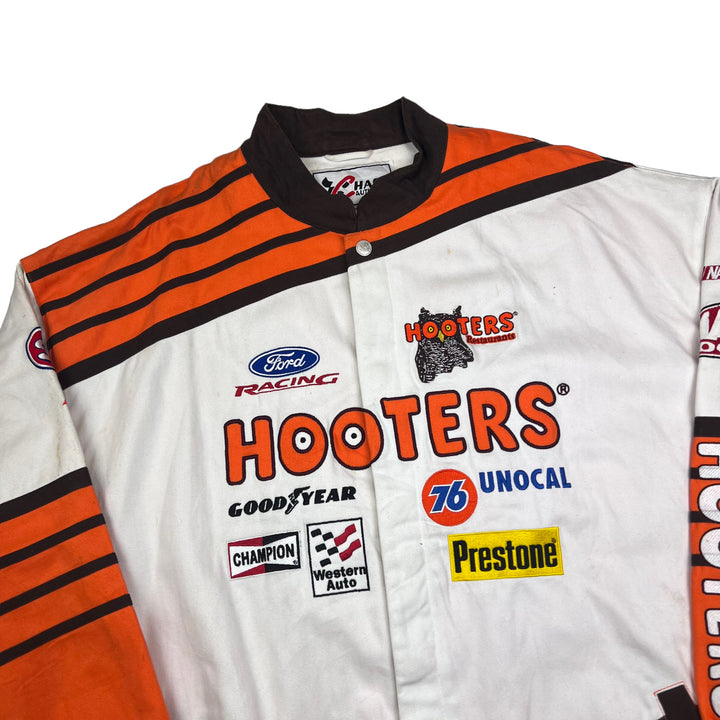 NASCAR White Orange Hooters Racing Jacket