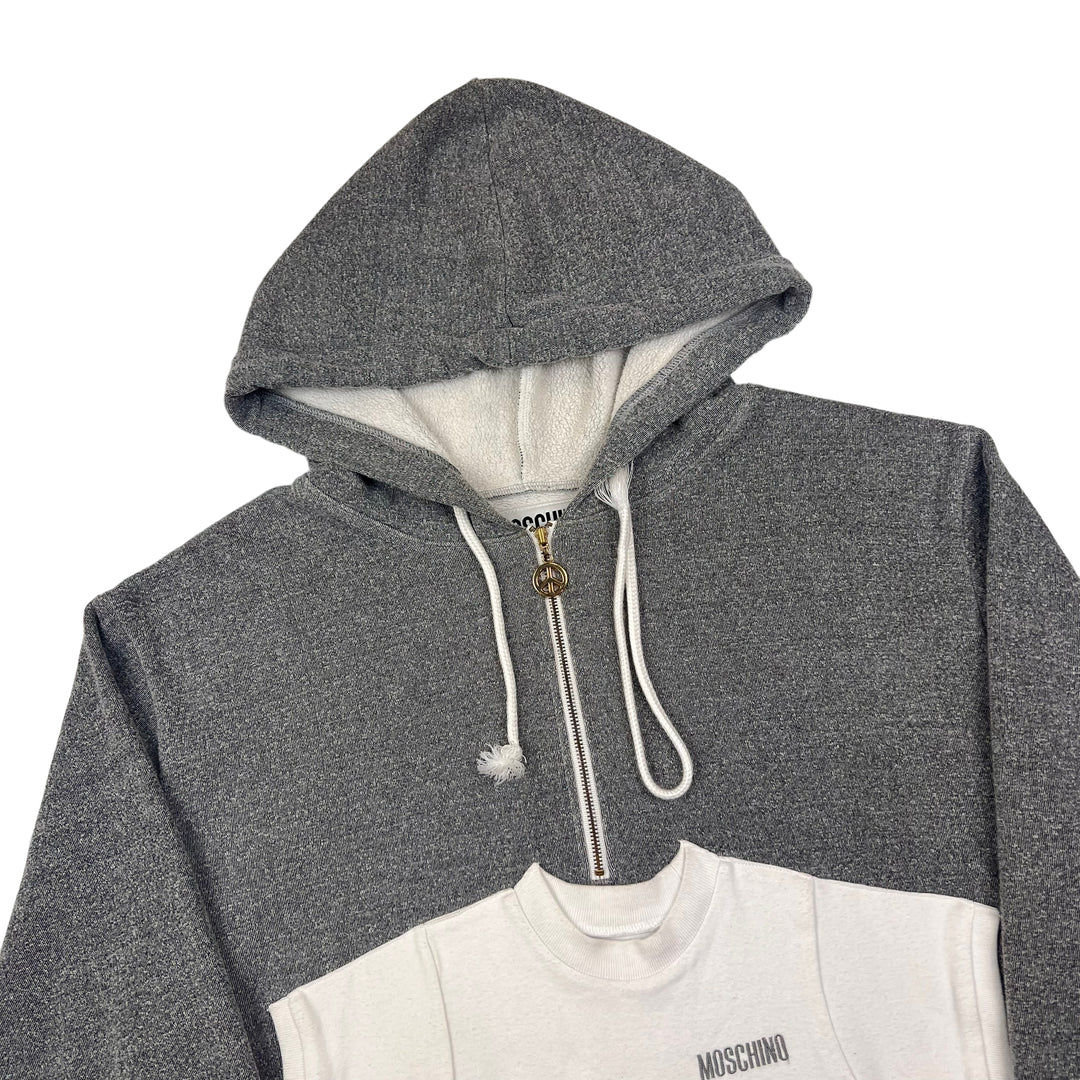 Moschino "T-shirt" Grey Hooded Sweatshirt