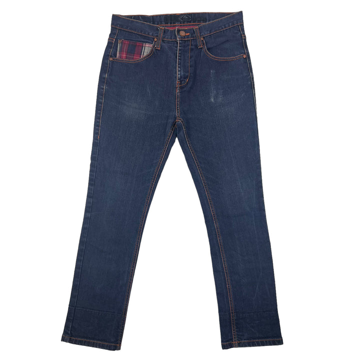 Evisu Blue Denim Straight Leg Jeans