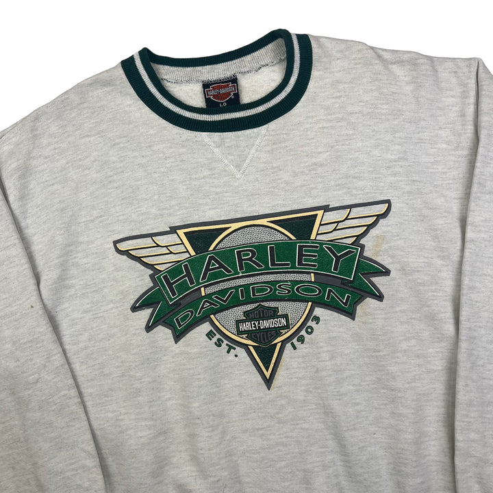 Harley Davidson Grey Green Sweatshirt