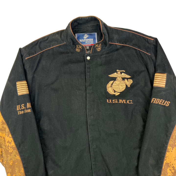 Marines Black Camo Bomber Jacket