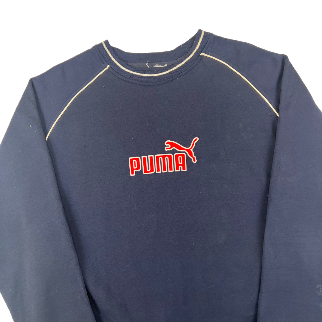 Puma Embroidered Logo Sweatshirt Navy Blue