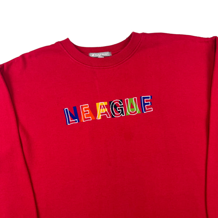 Naf Naf Red 90s League Sweatshirt