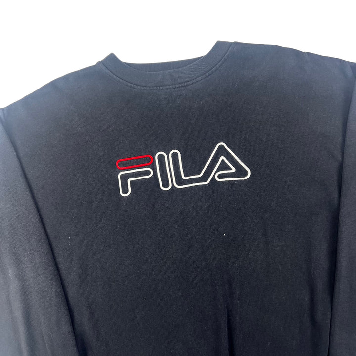 Fila Vintage Embroidered Logo Sweatshirt Black