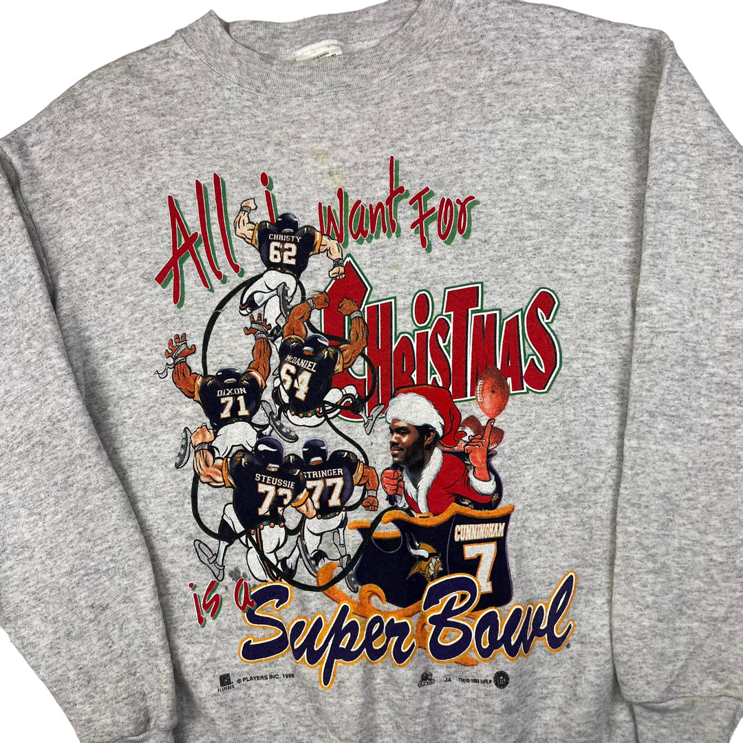 Minnesota Vikings NFL Christmas SuperBowl Grey Sweatshirt