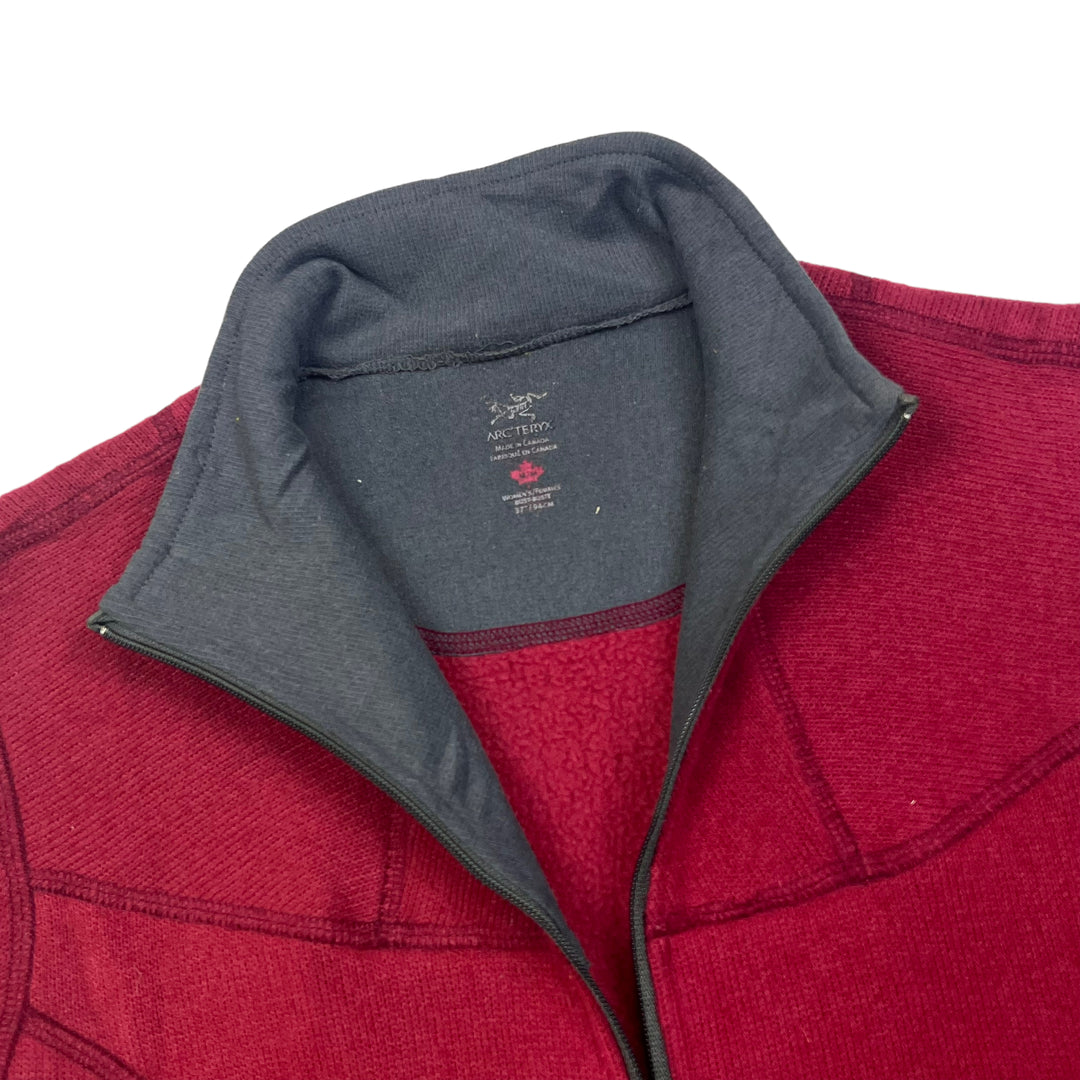 Arc'teryx Maroon Zip Up Fleece