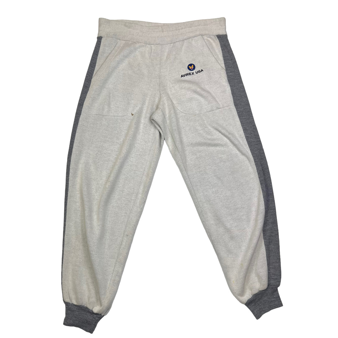 Avirex White & Grey Tracksuit Bottoms