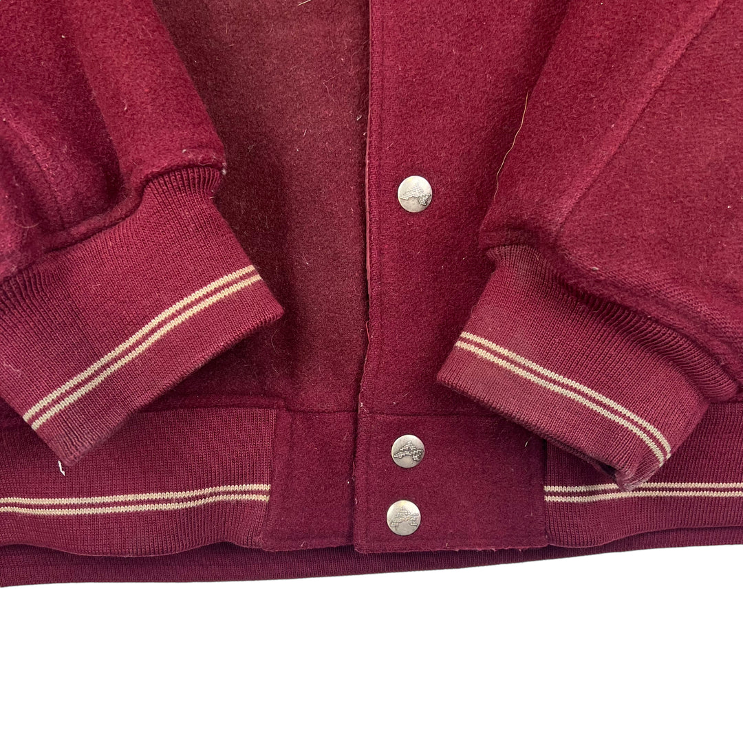 Avirex Maroon Wool Varsity Jacket