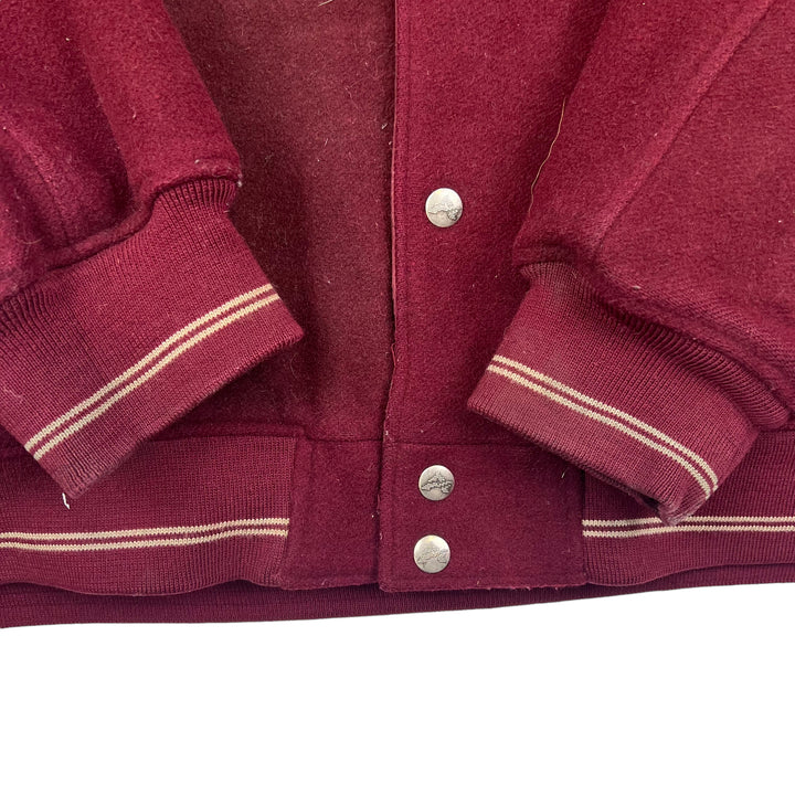 Avirex Maroon Wool Varsity Jacket