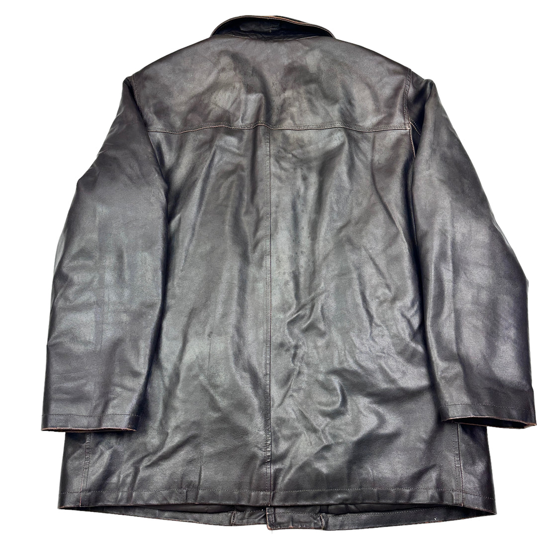 Valentino Jeans Leather Trench Coat Jacket