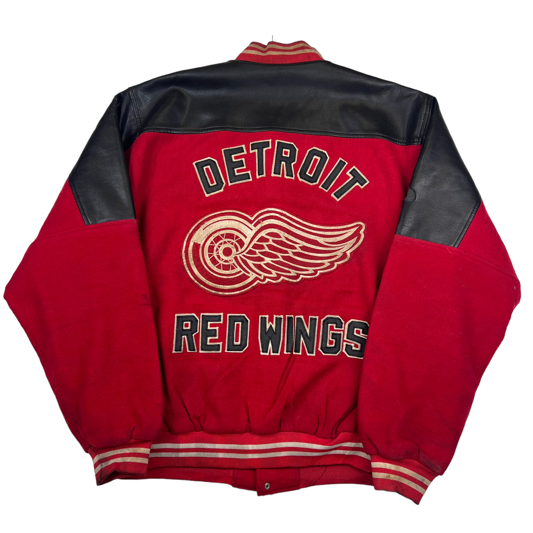 Detroit Red Wings Leather Wool Varsity Jacket