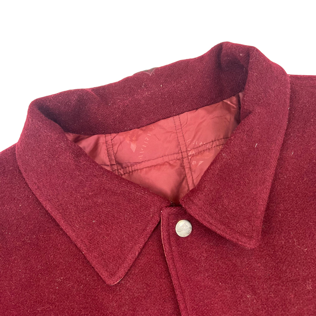 Avirex Maroon Wool Varsity Jacket