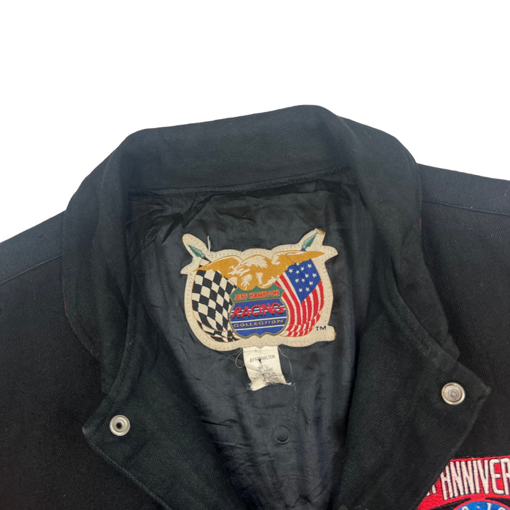 NASCAR Jeff Hamilton 50th Anniversary Black Red Racing Varsity Jacket