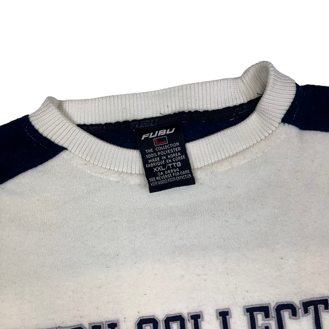 FUBU Cream & Navy Fleece Sweatshirt