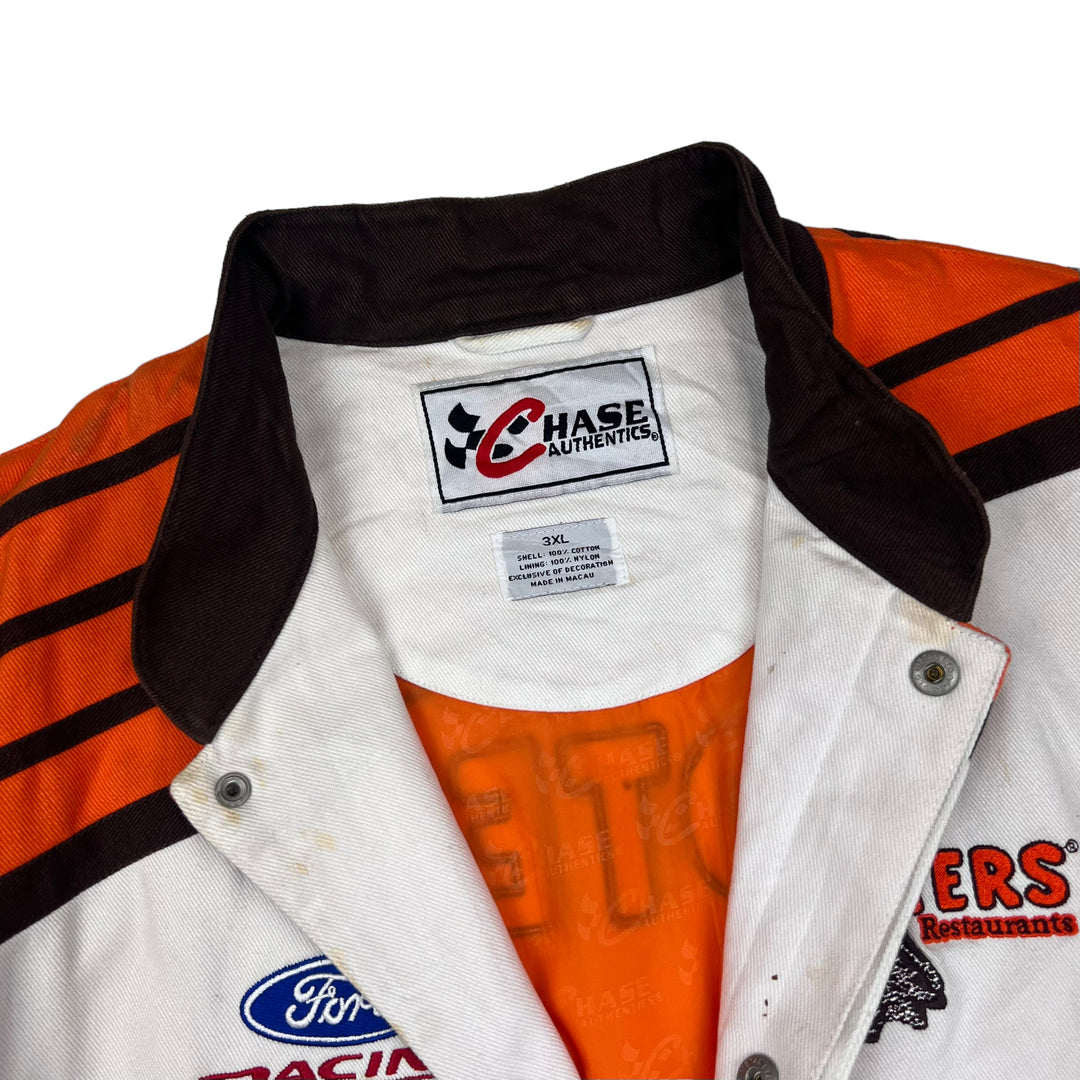 NASCAR White Orange Hooters Racing Jacket