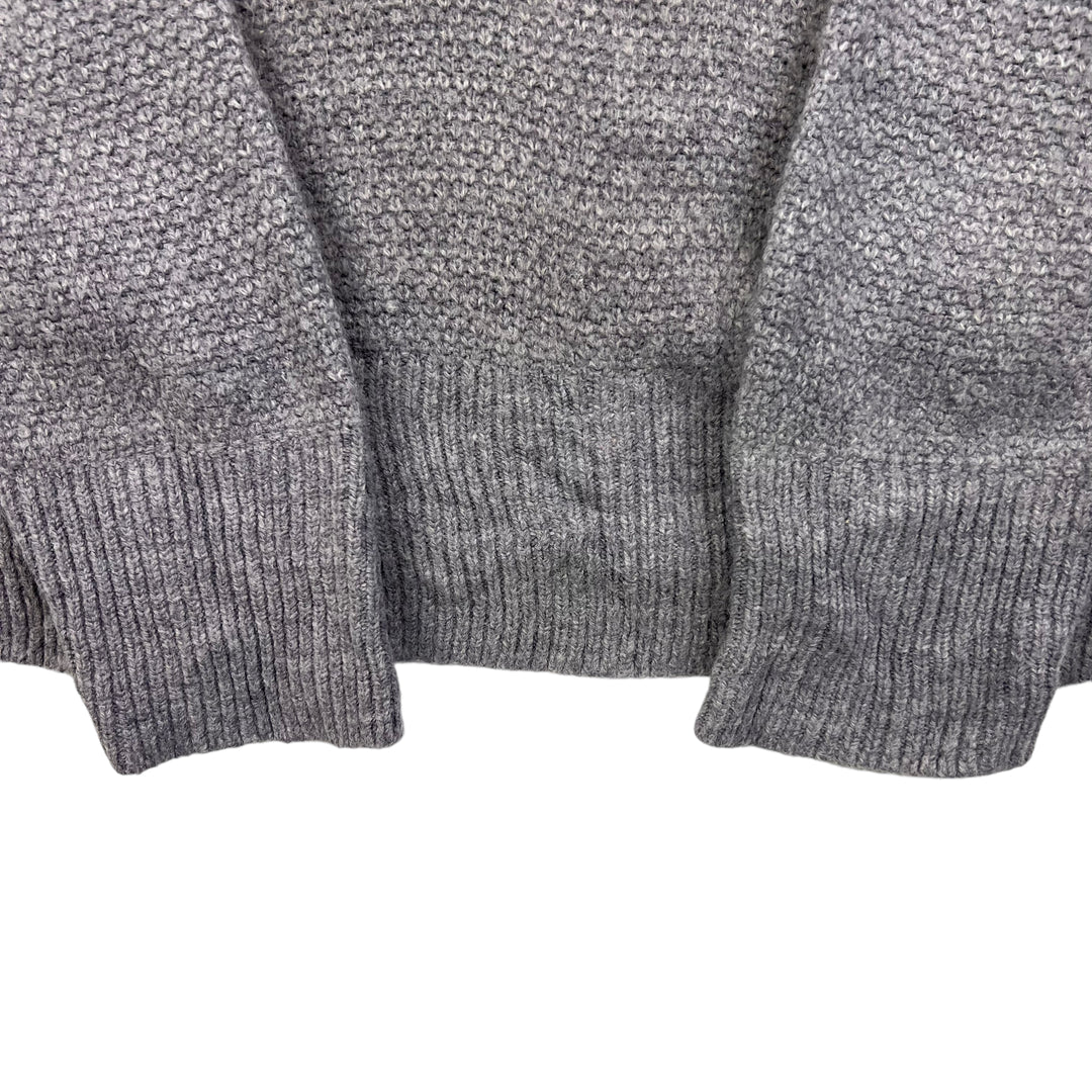 Christian Dior Grey V-Neck Knitted Sweatshirt