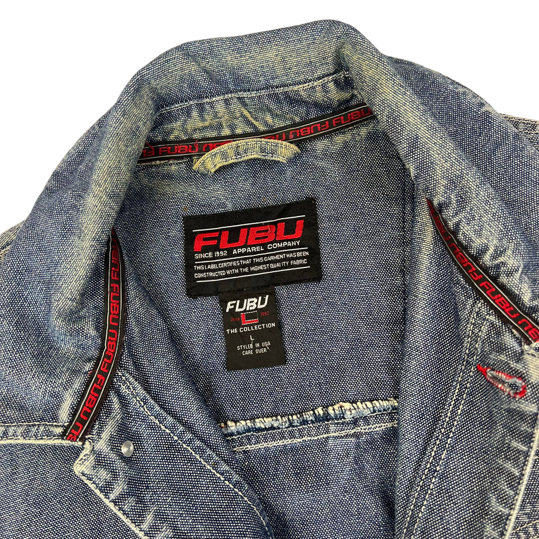 FUBU The Collection Blue Denim Jacket