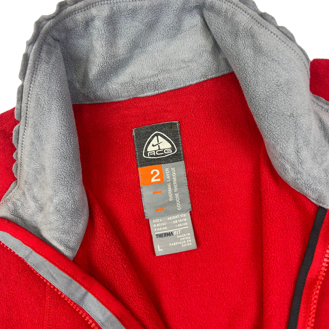 Nike ACG Red Zip Up Fleece