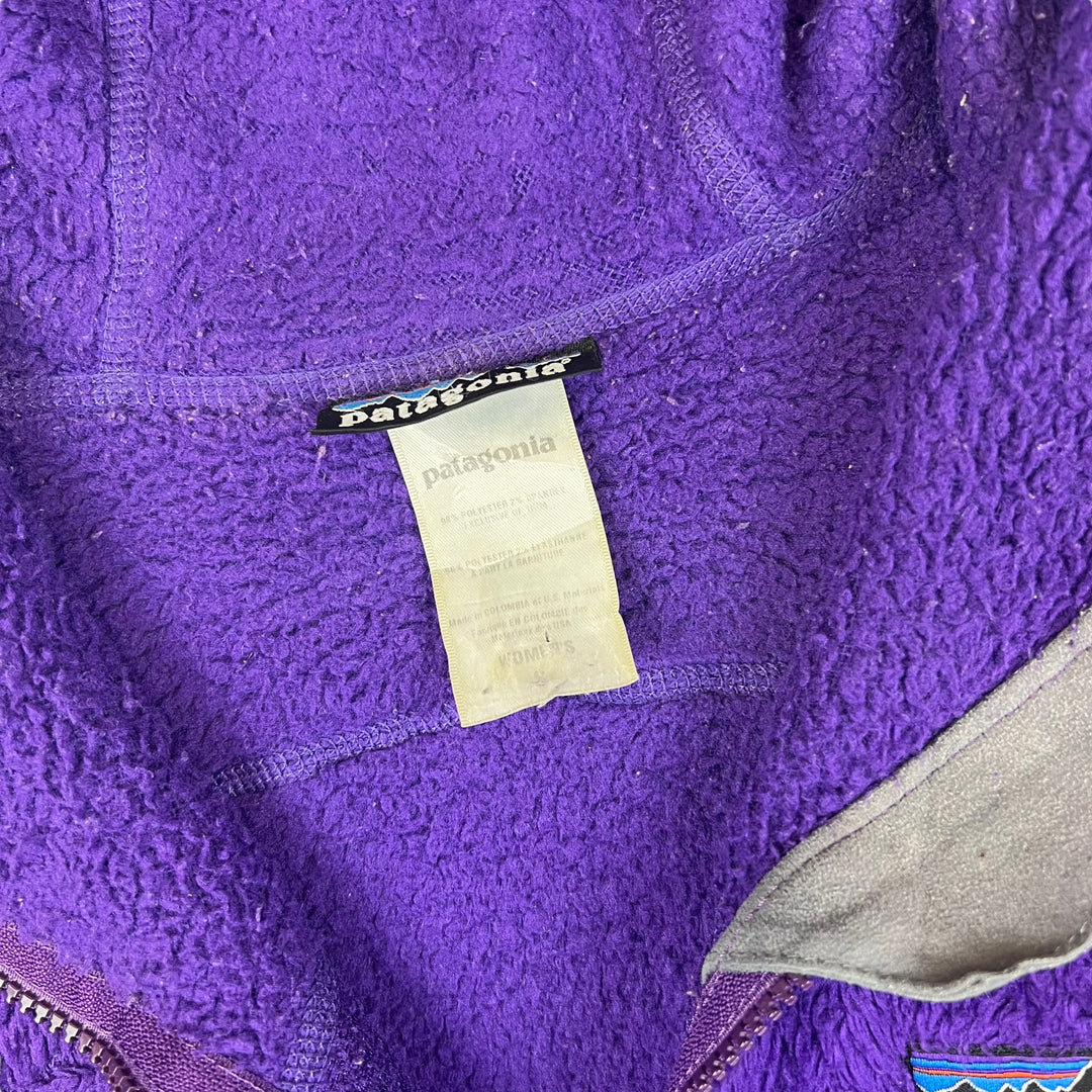 Patagonia Purple Hooded Zip Up Fleece