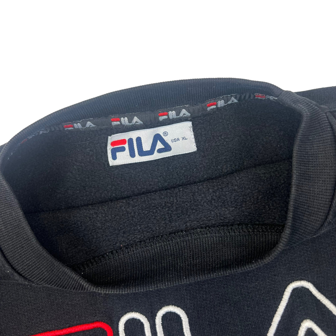 Fila Vintage Embroidered Logo Sweatshirt Black