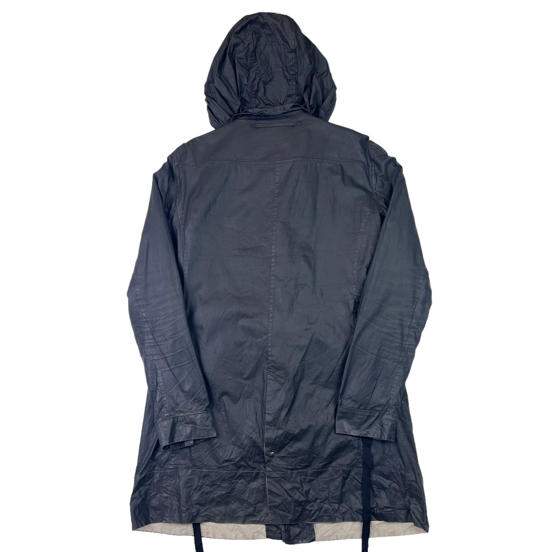 Prada Black Hooded Trench Jacket