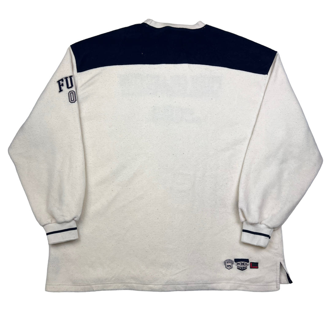 FUBU Cream & Navy Fleece Sweatshirt