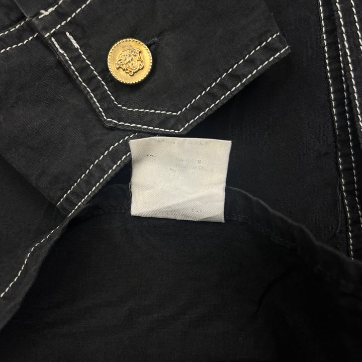 Versace Black & Grey Button Down Shirt