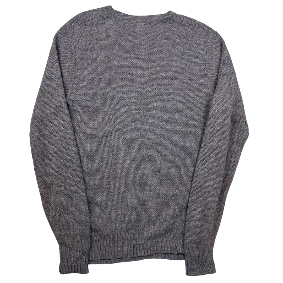 Christian Dior Grey V-Neck Knitted Sweatshirt