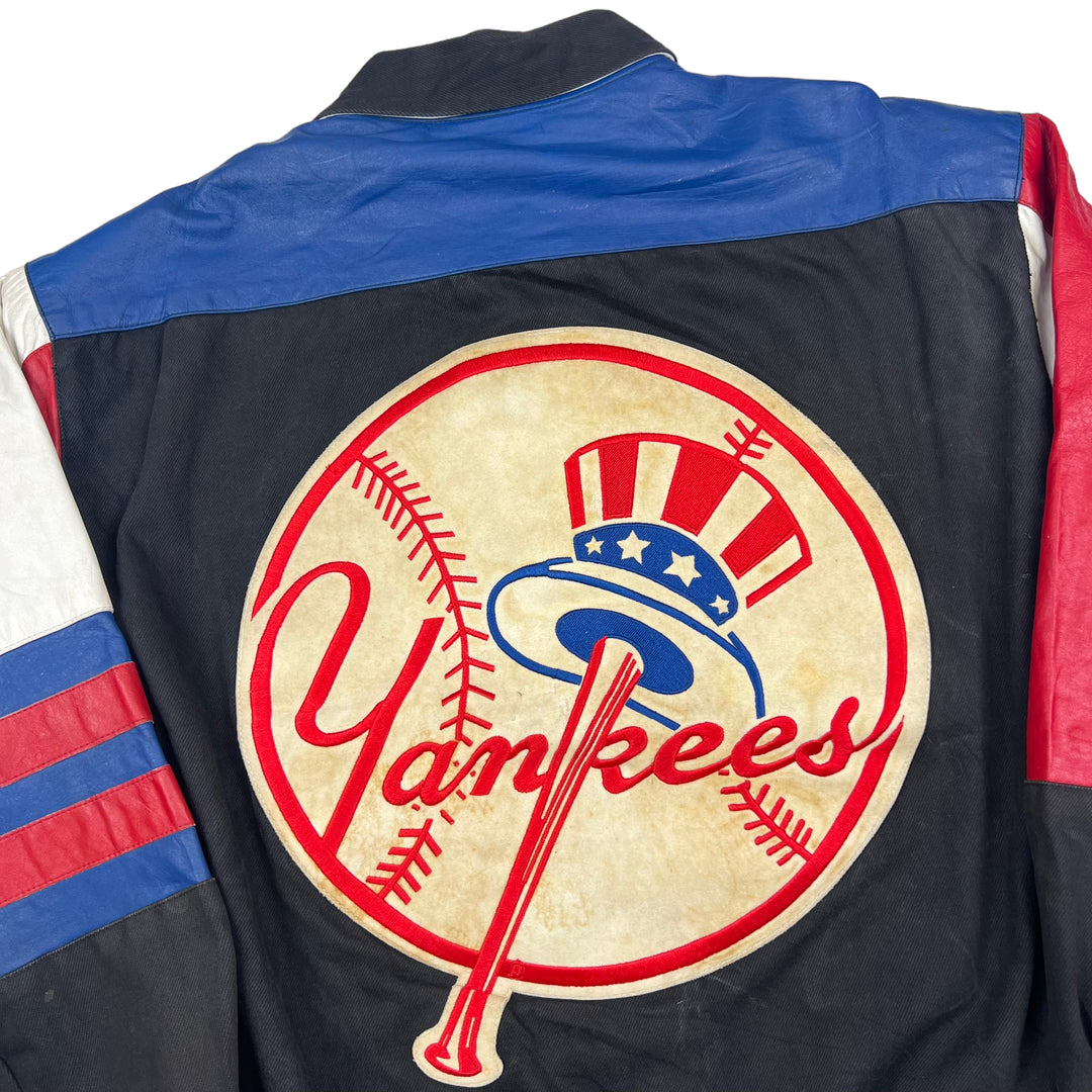 New York Yankees MLB Reversible 90's Vintage Leather Varsity Jacket