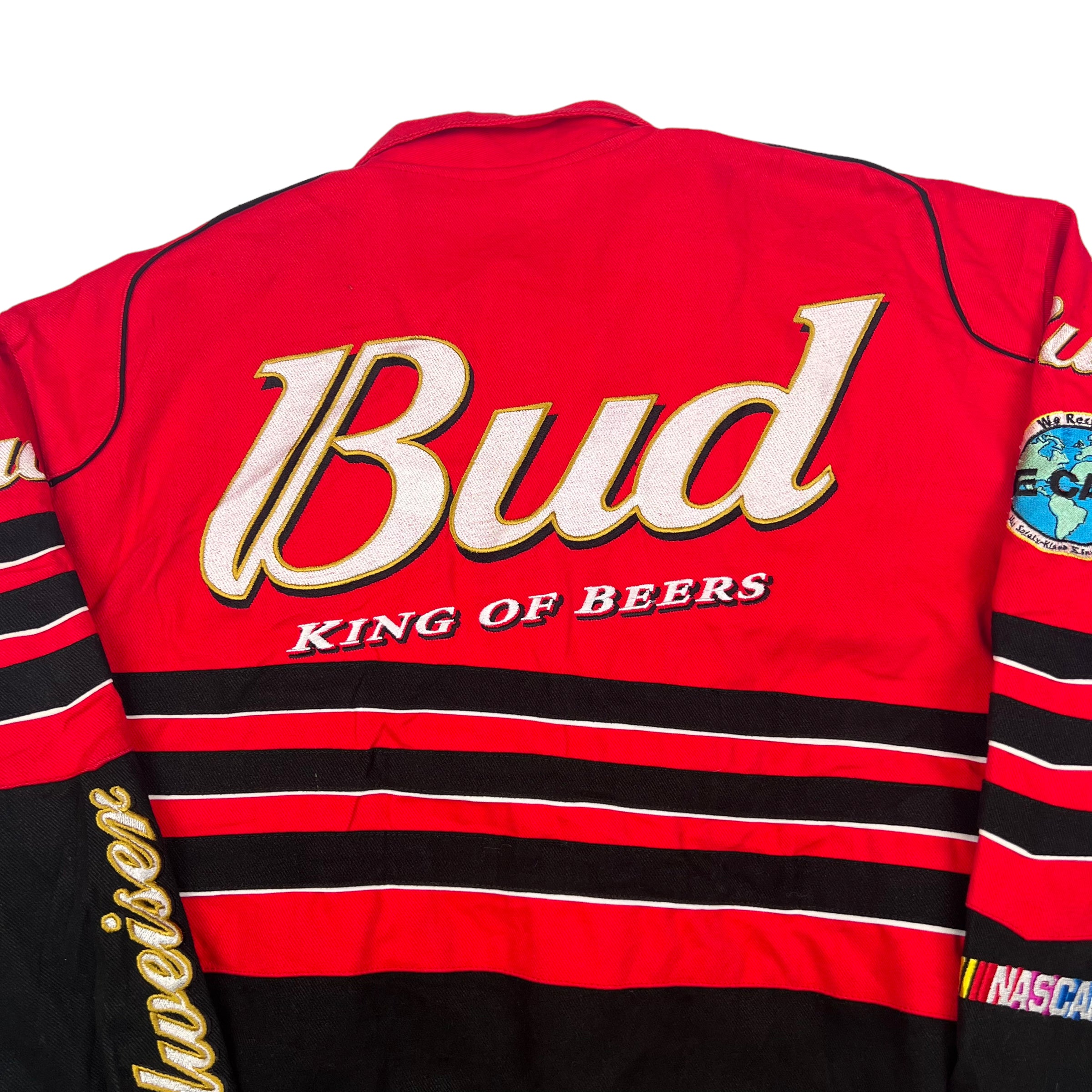 Red budweiser hot sale nascar jacket