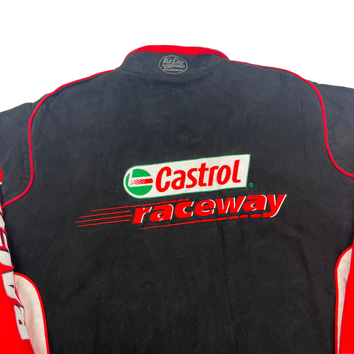 NASCAR Black Castrol Raceway Racing Jacket