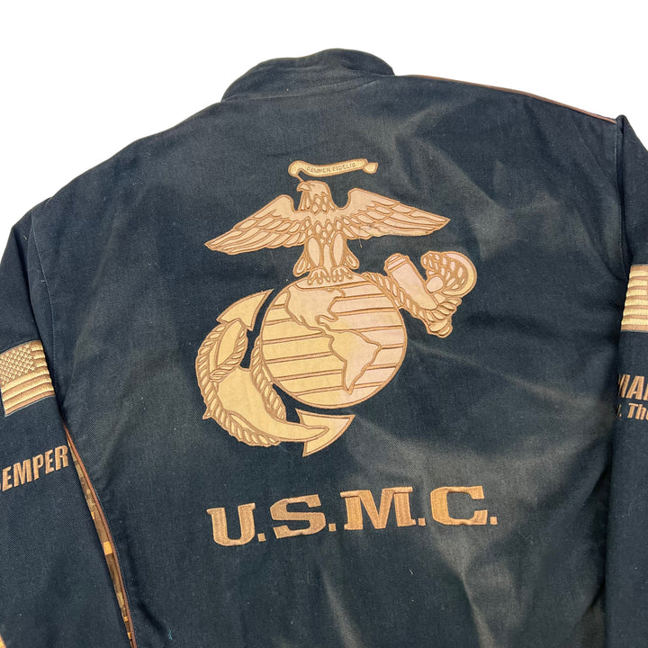 Marines Black Camo Bomber Jacket