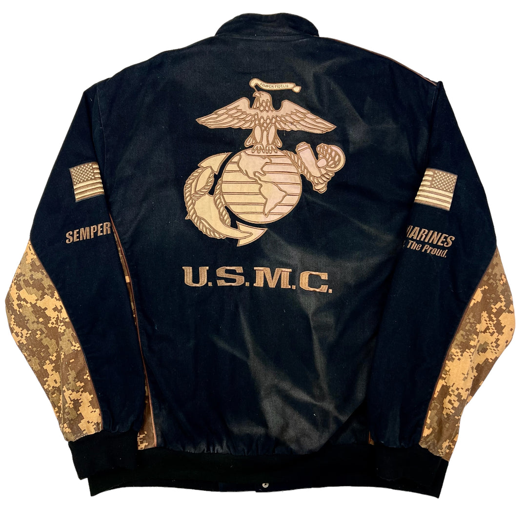 Marines Black Camo Bomber Jacket