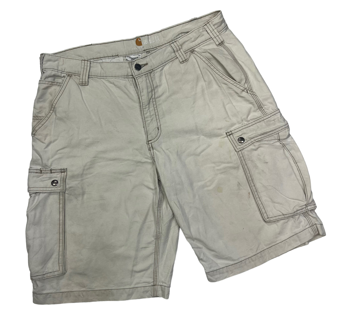 Carhartt White Carpenter Shorts