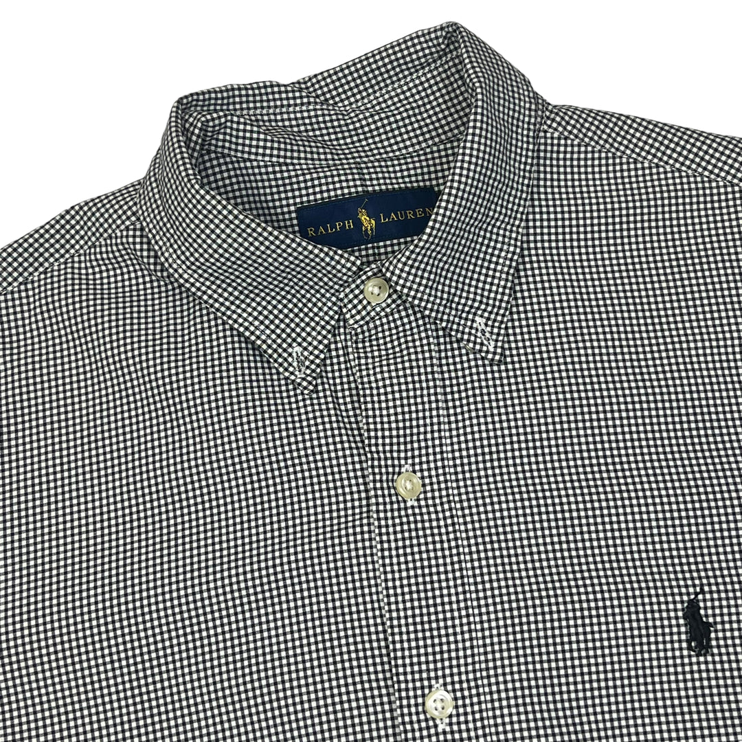 Ralph Lauren Black & White Chequered Long Sleeve Shirt