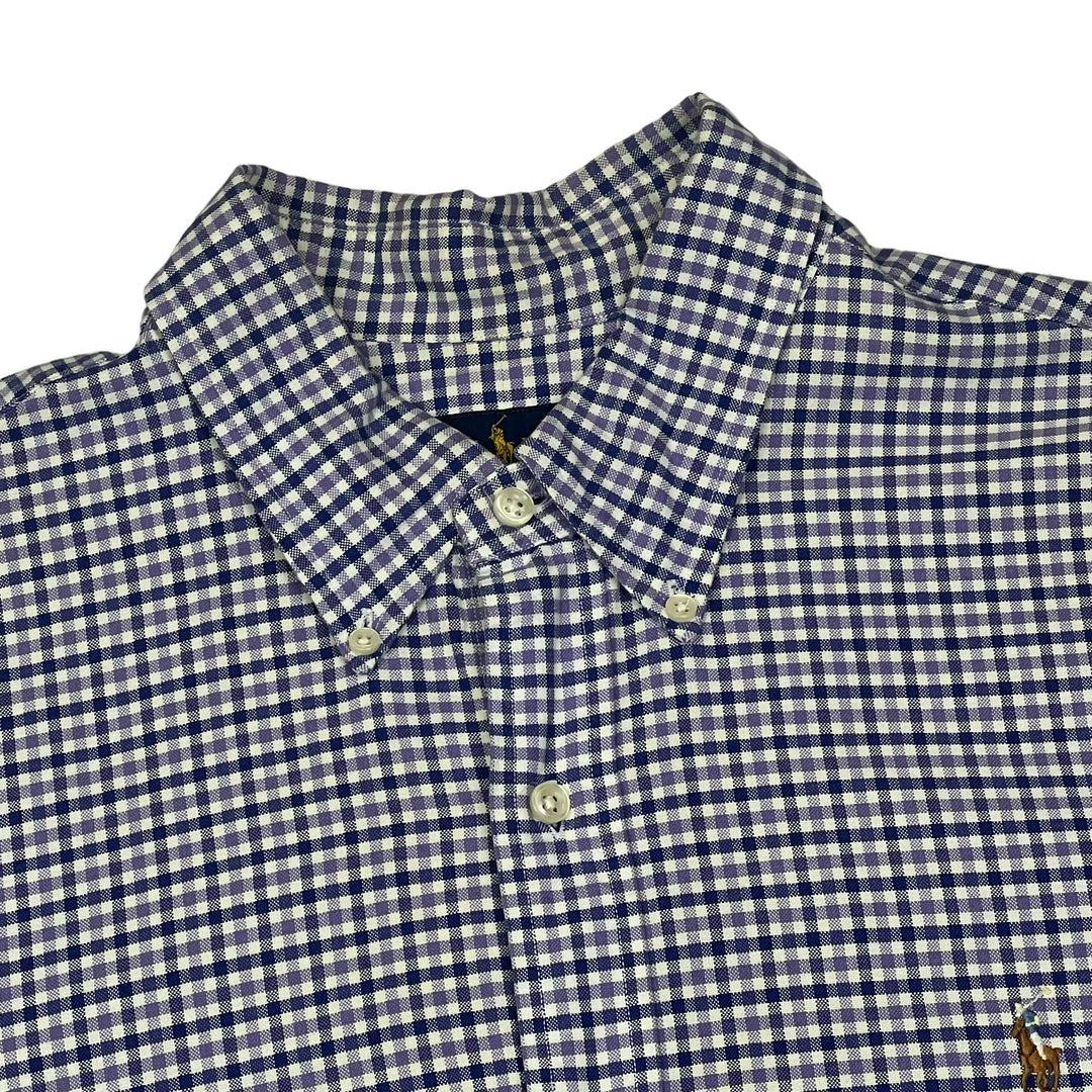 Ralph Lauren Blue Chequered Long Sleeve Shirt