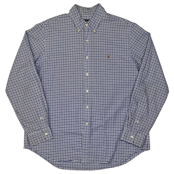 Ralph Lauren Blue Chequered Long Sleeve Shirt