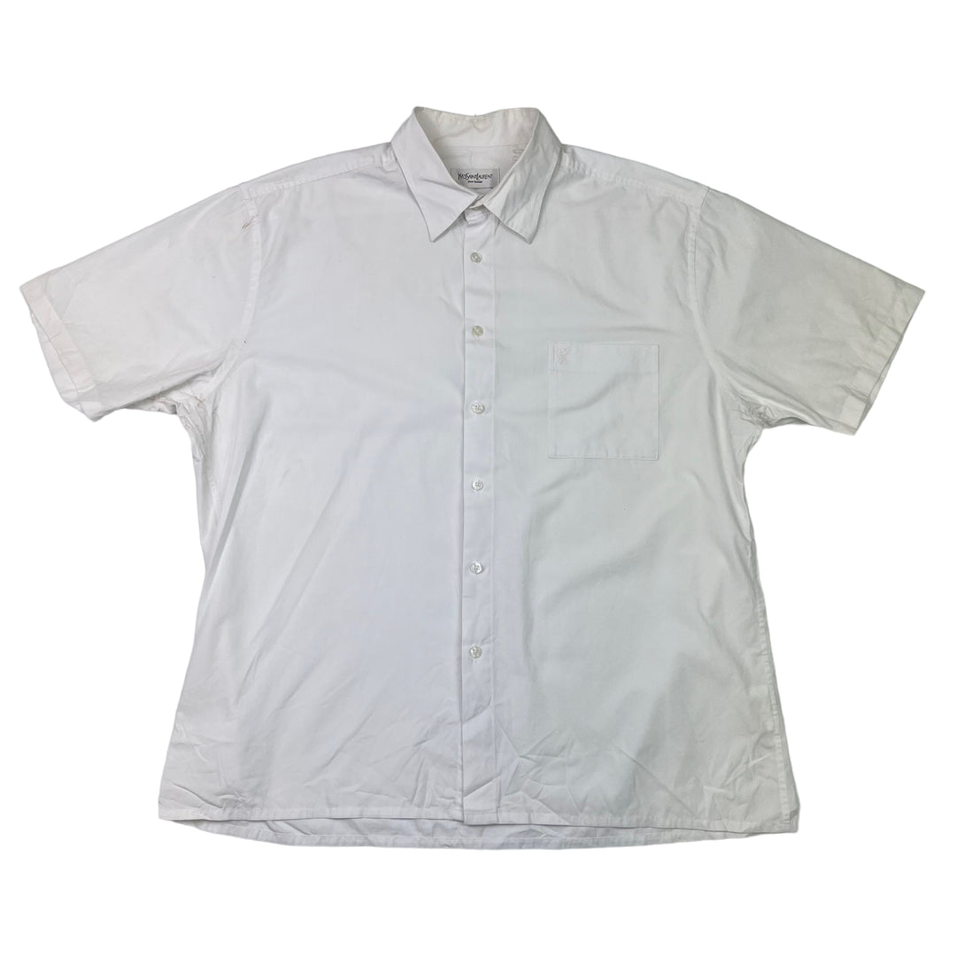Yves Saint Laurent White Short Sleeve Shirt Yves Saint Laurent White Short Sleeve Shirt