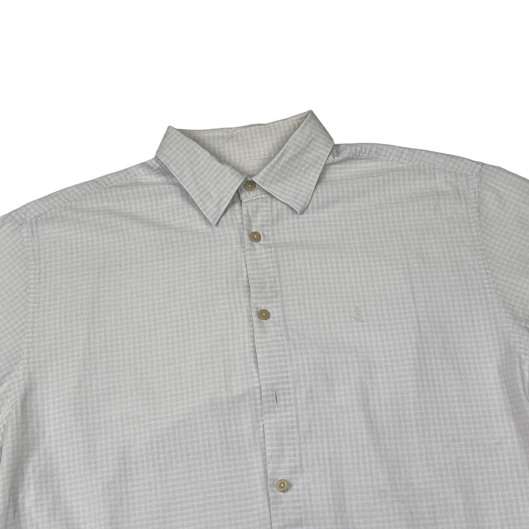 Yves Saint Laurent Chequered Short Sleeve Shirt