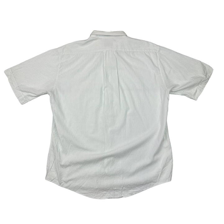 Yves Saint Laurent White Striped Short Sleeve Shirt