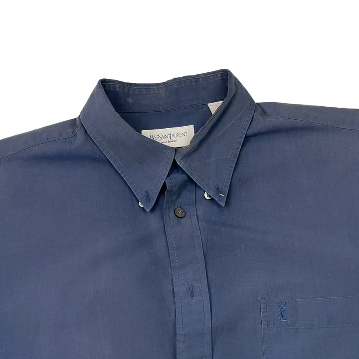 Yves Saint Laurent Navy Short Sleeve Shirt