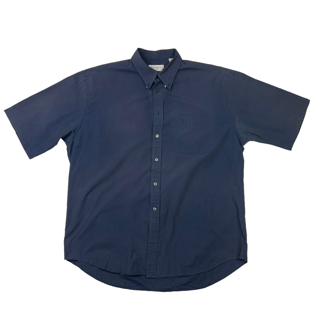 Yves Saint Laurent Navy Short Sleeve Shirt