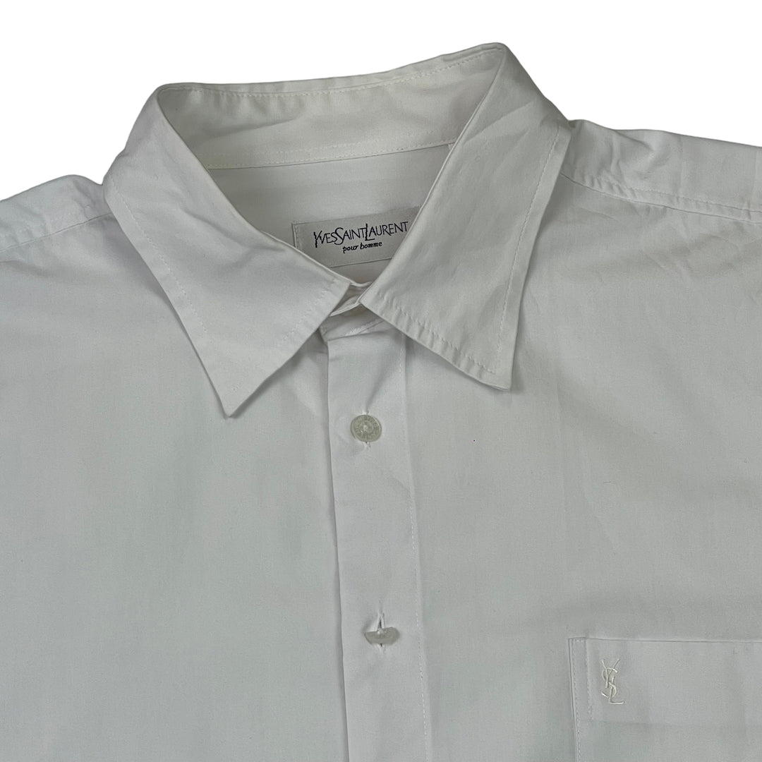 Yves Saint Laurent White Short Sleeve Shirt