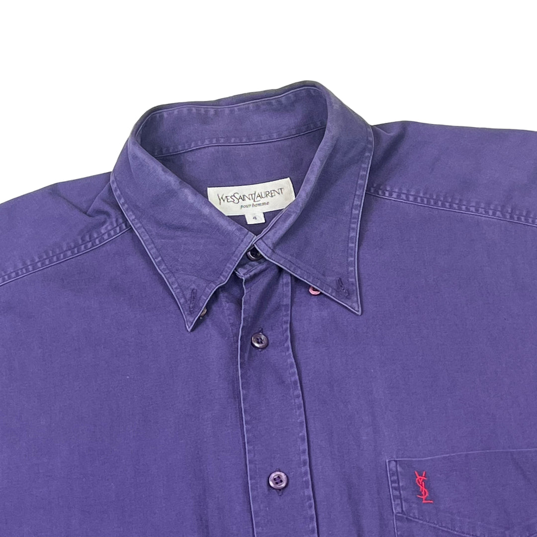 Yves Saint Laurent Purple Long Sleeve Shirt