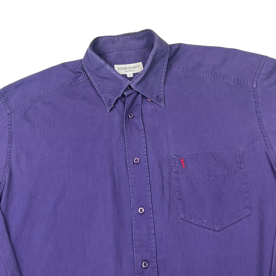 Yves Saint Laurent Purple Long Sleeve Shirt